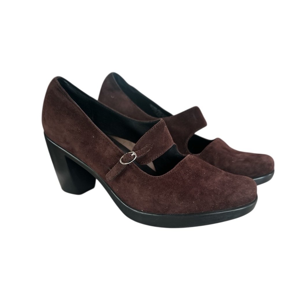 Dansko | Tara Women's Brown Suede Leather Mary Jane Heeled Shoes | EU 40